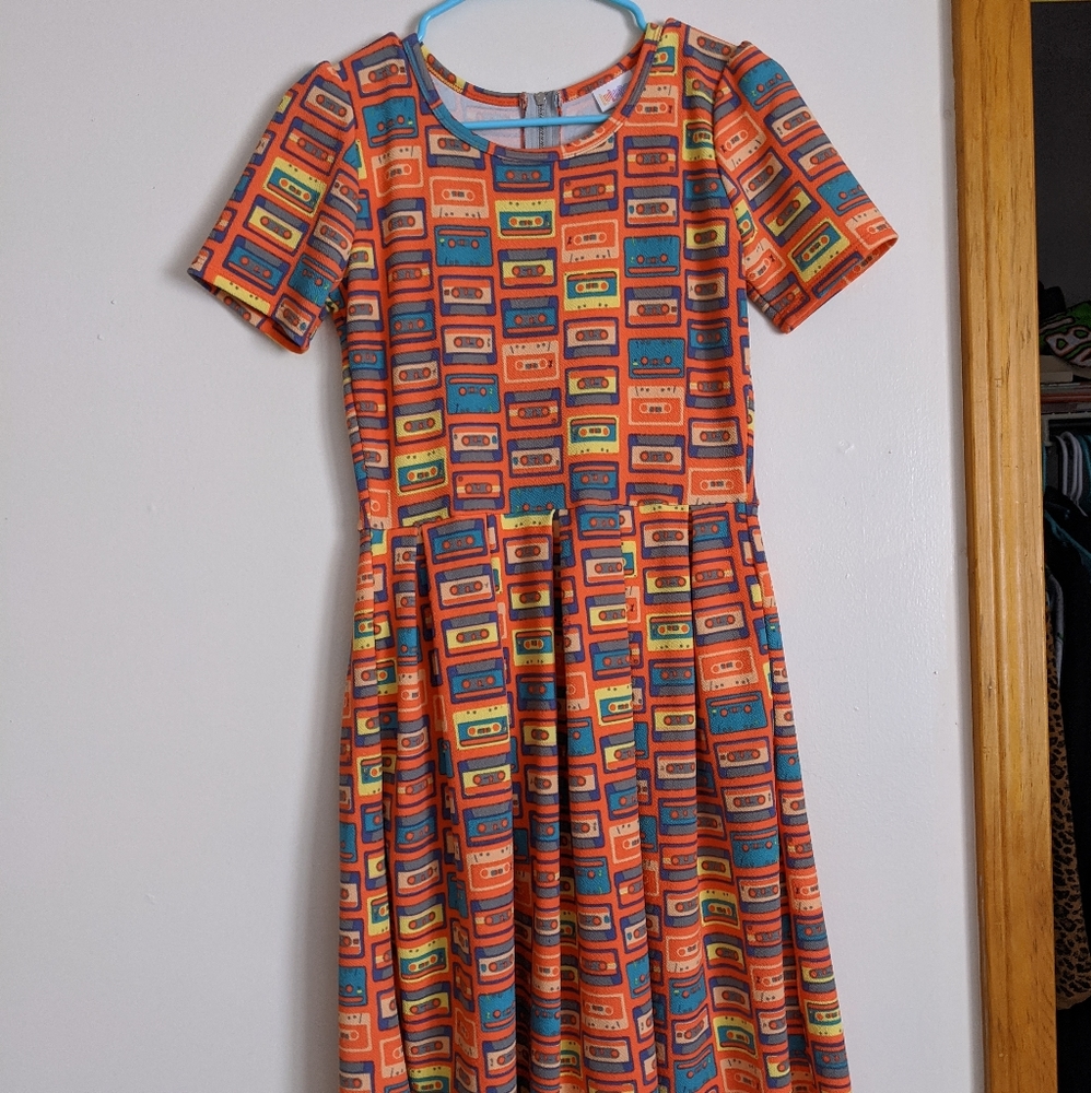 LulaRoe Amelia Dress Cassette Tapes